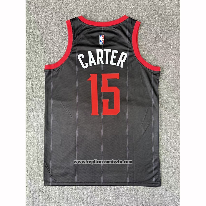 Camiseta Toronto Raptors Vince Carter NO 15 Ciudad 2025-26 Negro